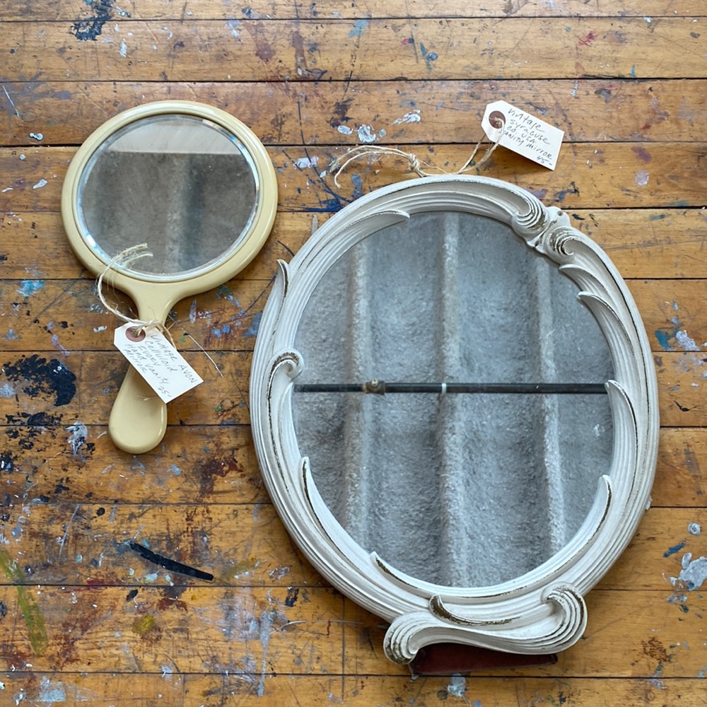 Antique mirrors Set of 2 vanity and hand held